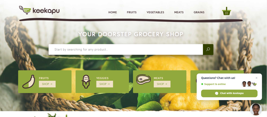 This is an image of a sample online groceries shop