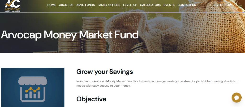 This is an image of Arvocap Money Market Fund Website