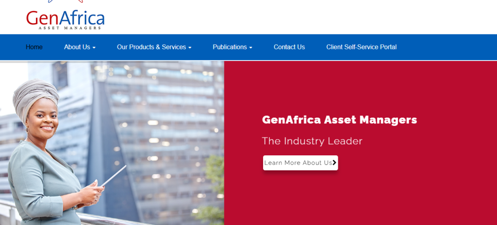 This is an image of GenAfrica money market fund Website