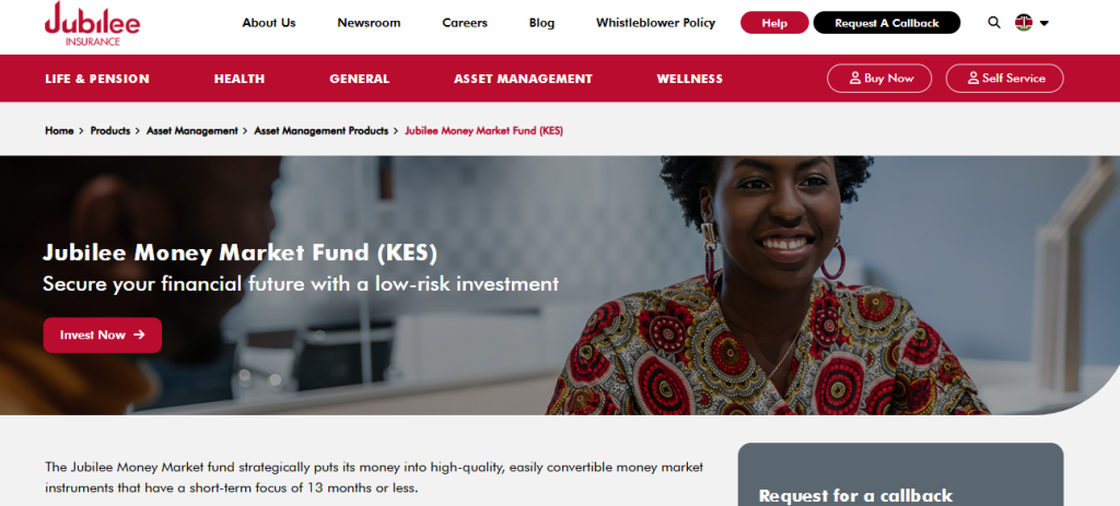 This is an image of Jubilee Money Market Fund Website